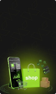 mobile phone with website's stats