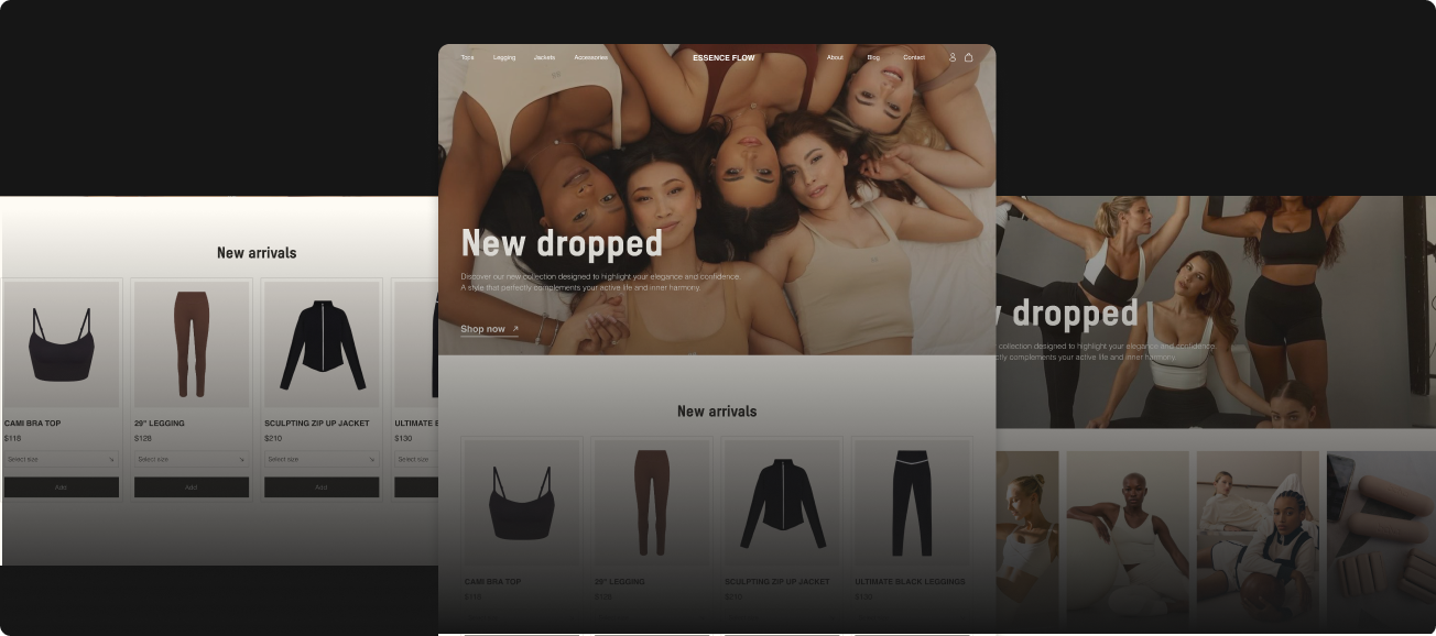 Essense Flow e-commerce website on shopify