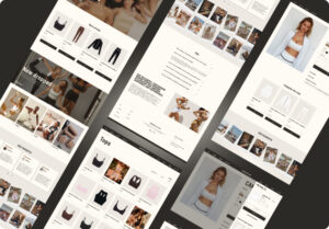 Shopify website Essense Flow Clothes Brand website pages