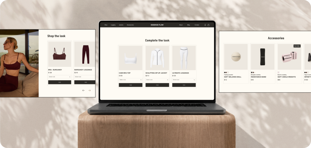 essence flow shopify case sections